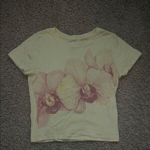 Light Yellow Floral Top